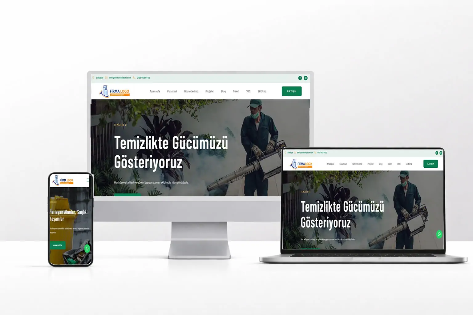 Temizlik Firması Web Tasarım - Temizlik v1