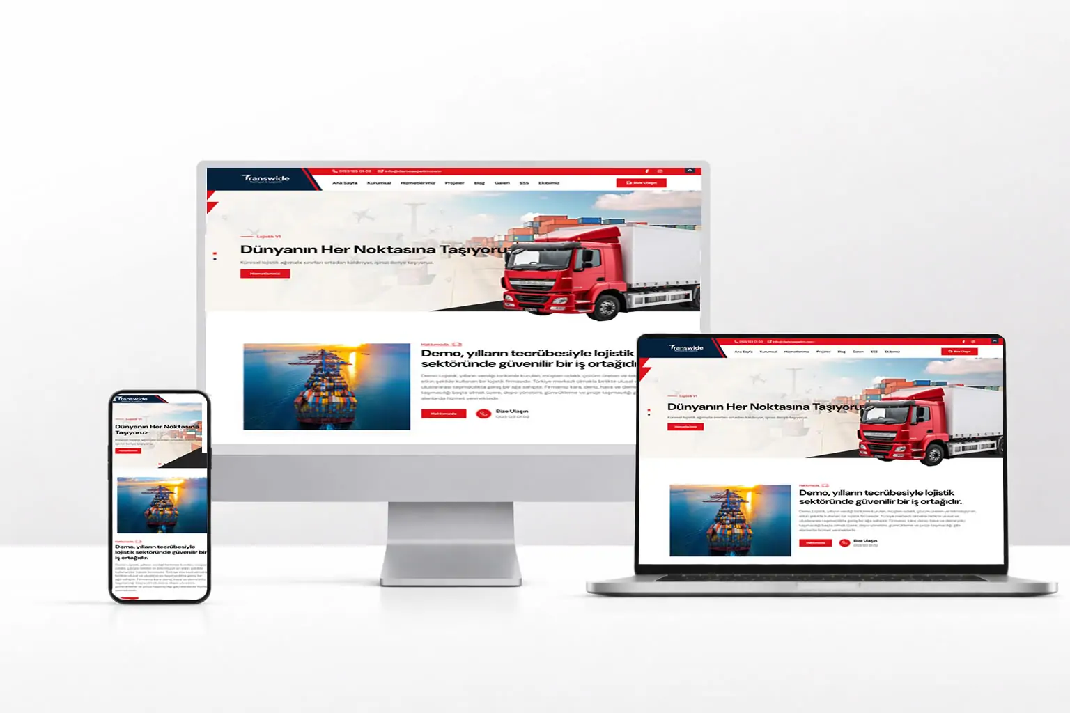 Lojistik Firması Web Tasarım - Lojistik v1