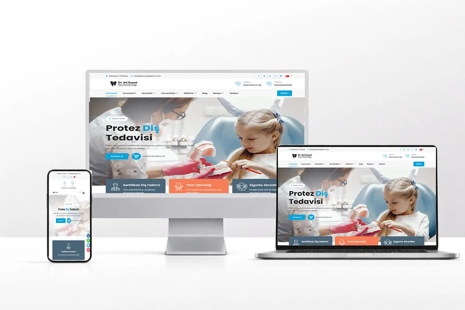 Diş Poliklinik Web Tasarım - Diş Poliklinik V1