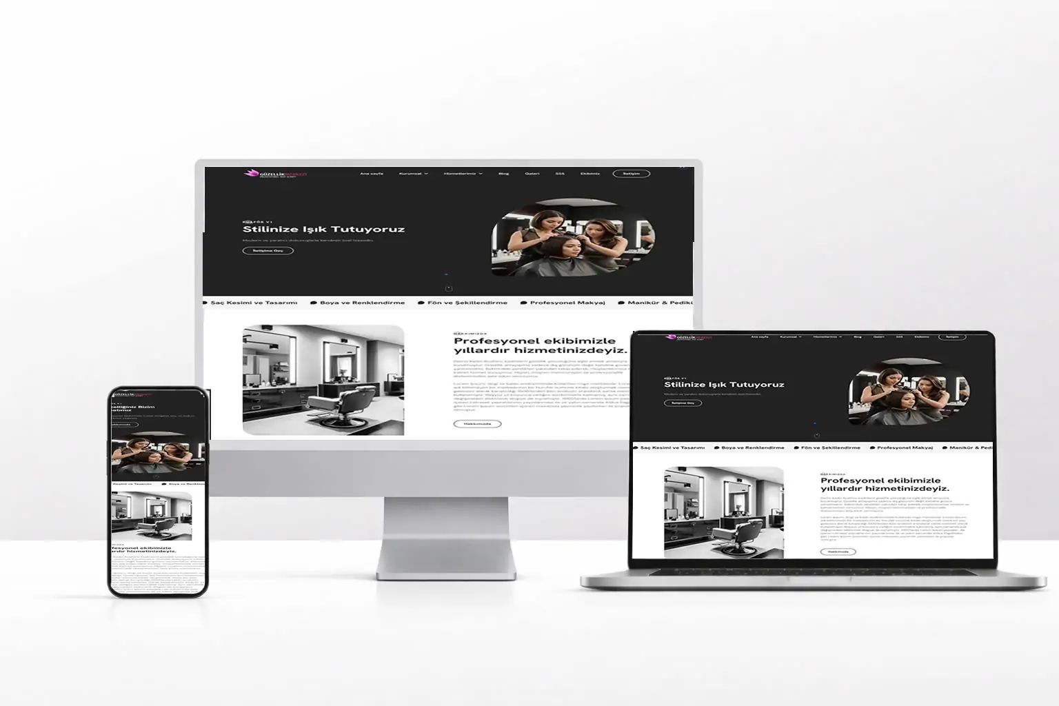 Kuaför Salonu Web Tasarım - Kuaför Salonu v1